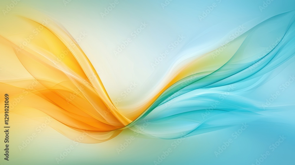 Poster dynamic abstract background with colorful waves, ideal for print and digital applications
