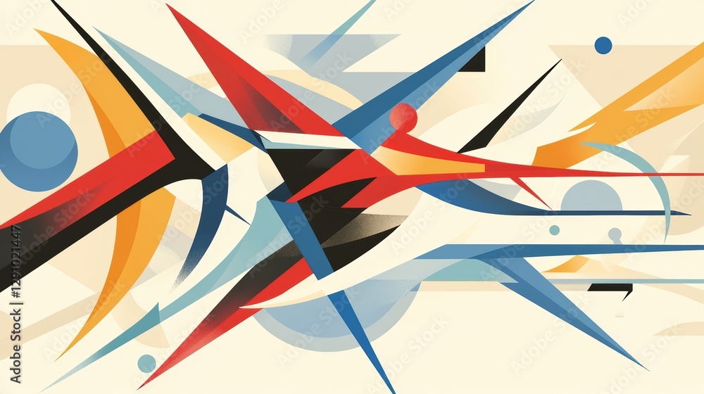 Poster a kaleidoscope of colors and shapes, exploring the beauty of abstract art through dynamic compositio