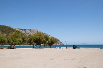 Amazing scenery by the sea in Pili village, North Evia, Greece