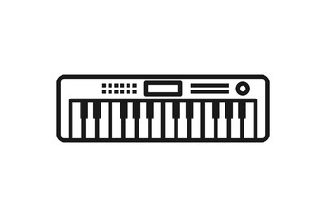 electric piano icon line vector