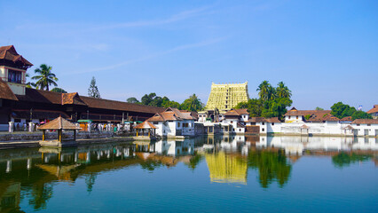 Fototapeta premium Sree Padmanabhaswamy Temple scene , temple in Thiruvananthapuram, Kerala