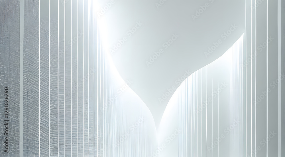 Poster abstract light pattern with white lines on a clean textured background