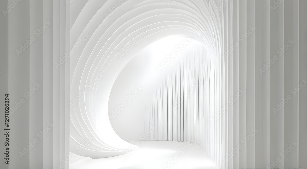Poster abstract light pattern with white lines on a clean textured background