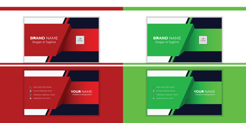 Simple & modern business card design in vector