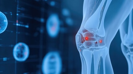 Knee joint analysis medical imaging laboratory 3d visualization health sciences close-up anatomy and motion dynamics