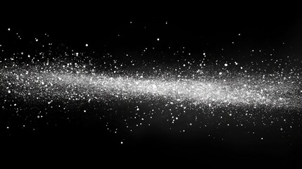 Obraz premium Intricate Splatter Art in Black and White Resembling Cosmic Dust or Star Field