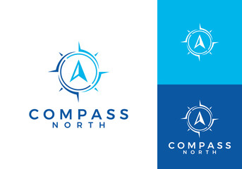 compass north simple modern logo design template © nubikor