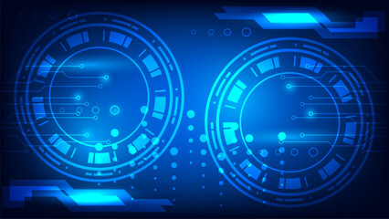 HUD Abstract Tech Background Futuristic Circuit Board Design Vector Abstract mesh line, Blue Abstract Tech Vector Circuit Board Advanced Tech Illustration