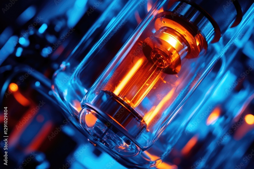 Aufkleber A close-up view of a light source inside a glass jar, perfect for capturing attention or creating ambiance