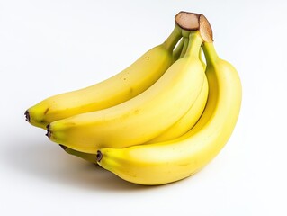 Bunch of bananas on white background