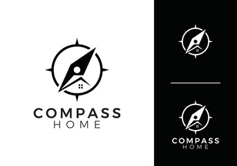 compass north home simple modern logo design concept  © nubikor