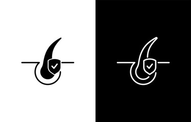Hair protection vector icon editable stroke, hair care silhouette