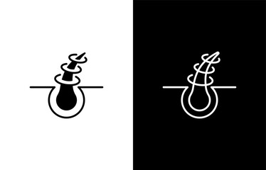 Hair care vector icon editable stroke, hair protection silhouette