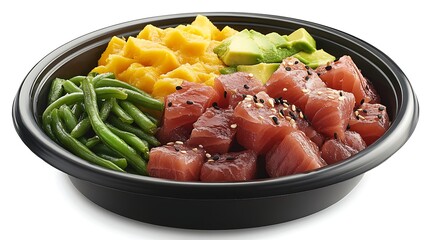 Fresh Tuna Poke Bowl with Mango and Avocado