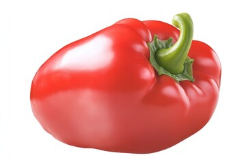 Bright red bell pepper showcasing smooth texture and vibrant col