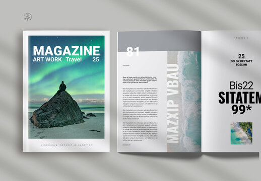Art Work Travel Magazine Template