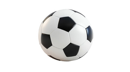 Fototapeta premium Classic black and white soccer ball placed on a clean white background ready for play or training in any season,cut out 
