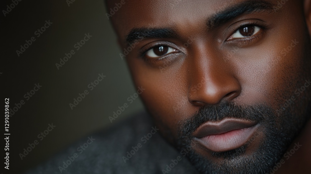 Poster A close-up shot of a man's face with a long beard, suitable for use in illustrations or editorial content