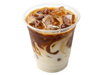 Refreshing Iced Coffee with Creamy Swirl, iced, coffee, refreshing, creamy, swirl, drink, cold, sweet, tasty, natural, organic, vibrant, juicy, nutritious, bright, delicious, wholesome, pure, elegant