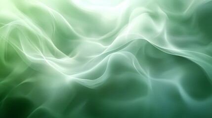 Obraz premium Soft Green Flowing Fabric with Gentle Light