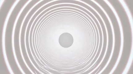 Abstract Architectural Design: Concentric Circles in a Futuristic Space