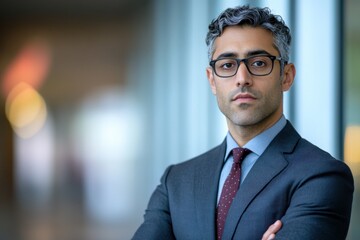 Fototapeta premium Portrait of a Businessman in Suit and Tie