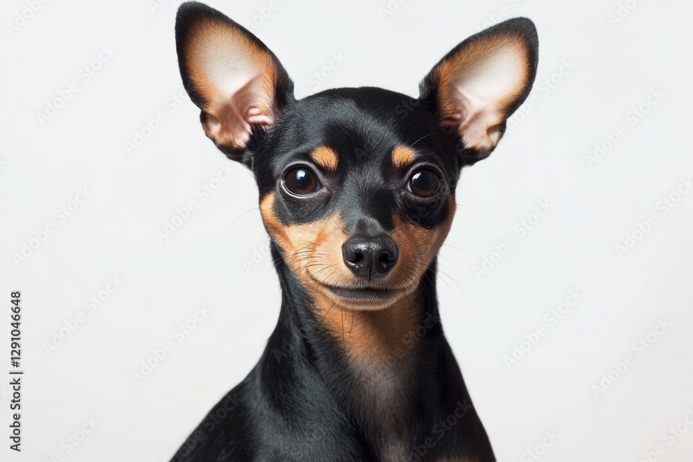 Aufkleber a small dog with distinctive features, ideal for illustrations or design projects