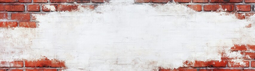 Obraz premium A Captivating Blend of Textured Brick and Whitewash Creating a Unique Urban Canvas