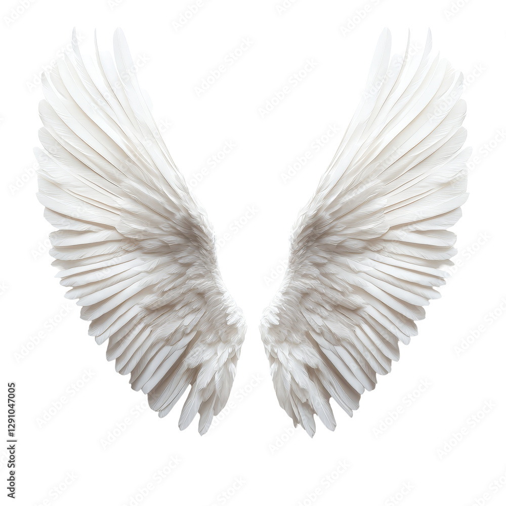 Poster elegant transparent wings displayed against a clean transparent background showcasing intricate feat