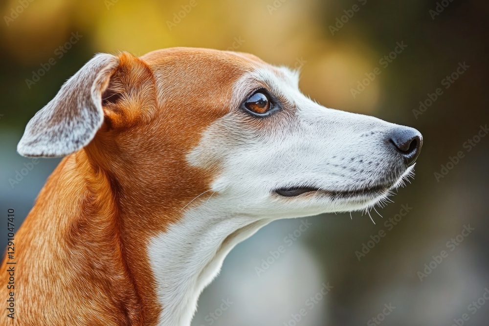 Aufkleber a close-up shot of a dog's face with a blurred background, ideal for use in pet-related content or a