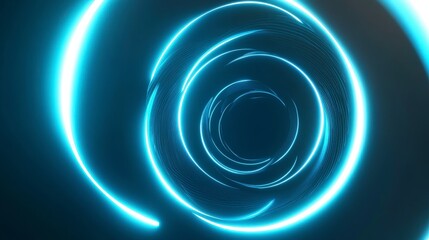 Obraz premium Hypnotic Neon Spiral Design: A Futuristic Abstract Artpiece