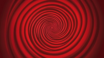 Mesmerizing Red Spiral Design - Abstract Art