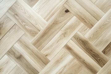 Light Beige Herringbone Wood Flooring (3)