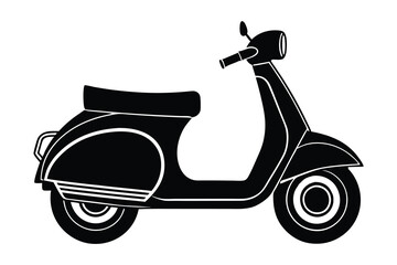 scooter silhouette vector illustration on white background