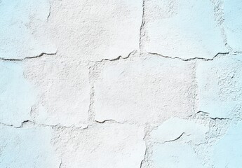 Obraz premium A Tranquil Textured Wall with Natural Patina and Subtle Cracks in Soft Blue Hue