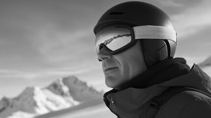 Lottery jackpot winner enjoying an exclusive skiing trip in the Alps. Featuring adventure and luxury