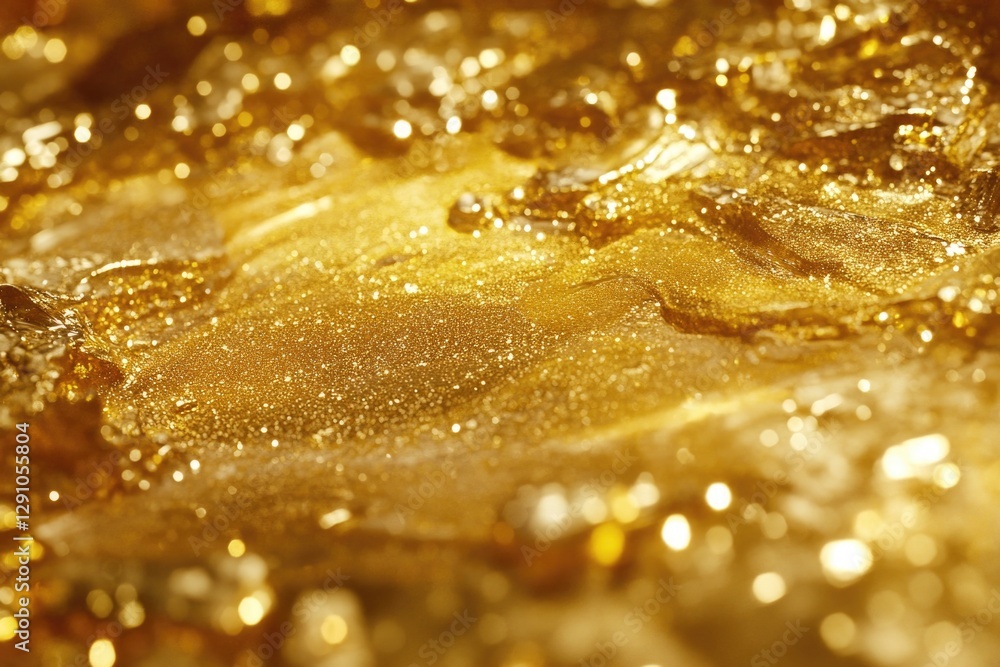 Poster A close-up view of a mixed liquid with varied textures and colors