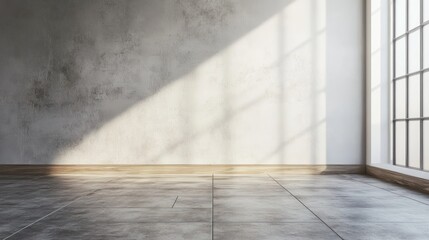 Bright, empty room with sunlight streaming in