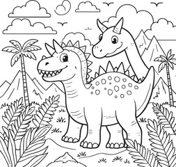 Discover a delightful dinosaur coloring book for kids! Packed with fun, easy-to-color dinosaur illustrations, including T-Rex, Triceratops, and more. Perfect for learning and creativity!