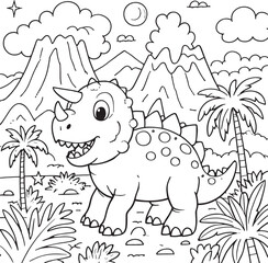 Discover a delightful dinosaur coloring book for kids! Packed with fun, easy-to-color dinosaur illustrations, including T-Rex, Triceratops, and more. Perfect for learning and creativity!