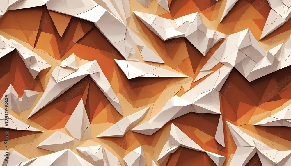 Poster modern abstract design featuring textured layers with sharp angles in warm tones, ideal for contempo