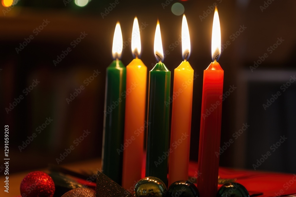 Poster a collection of candles placed on a table, ready for lighting