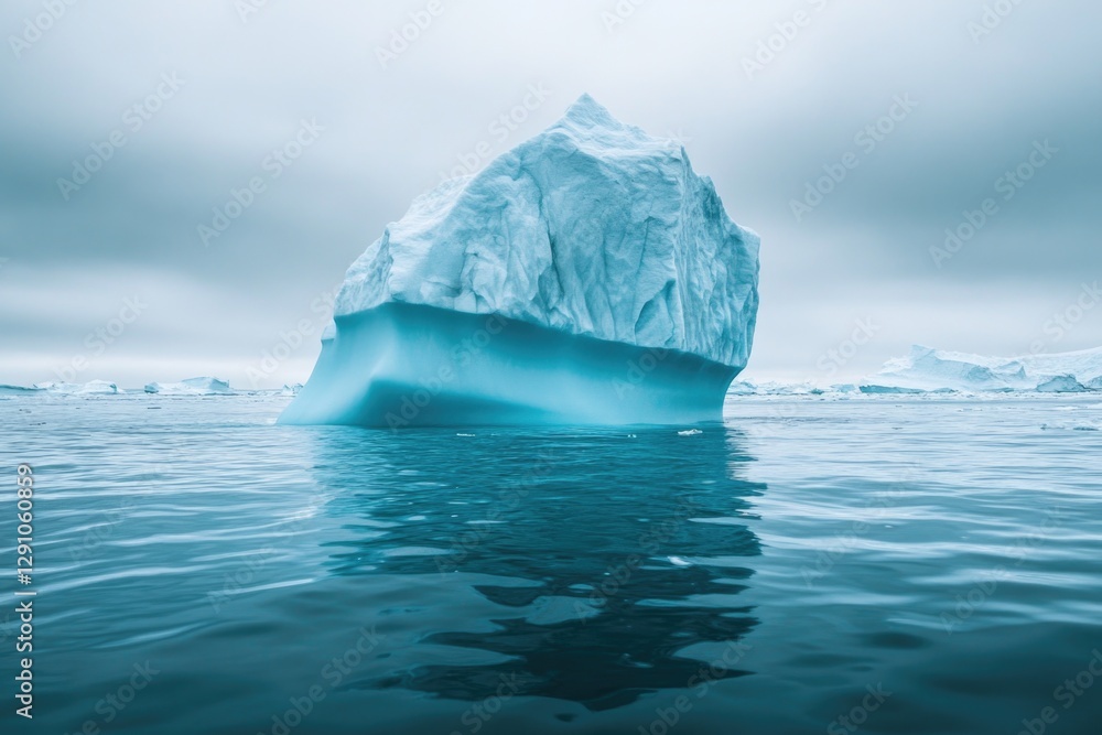 Poster a large iceberg floating in the ocean