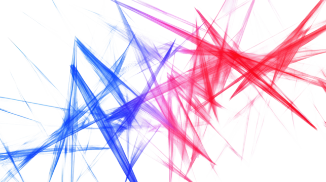 geometric neon lines intersecting isolated on transpartent background - Powered by Adobe
