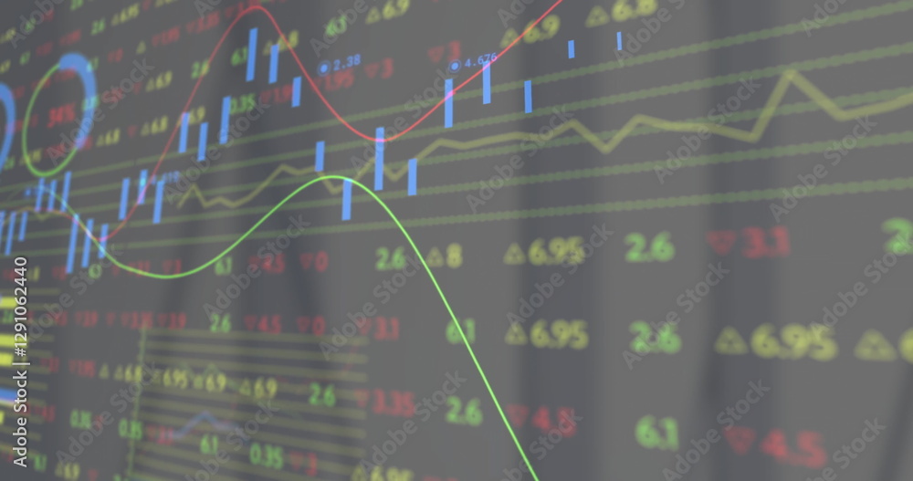 Poster image of digital data processing over black background