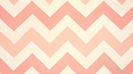 A pastel zigzag pattern background with muted coral and cream shades