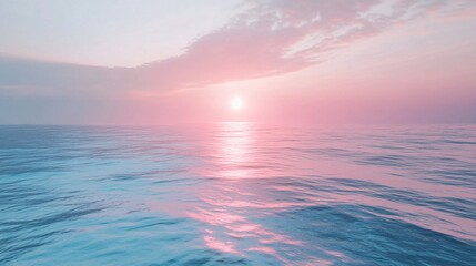 Fototapeta premium A pastel horizon gradient background in muted blue and pink tones