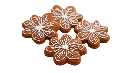 gingerbread cookies isolated on white background