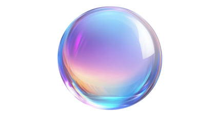 glass crystal ball isolate on transparent background