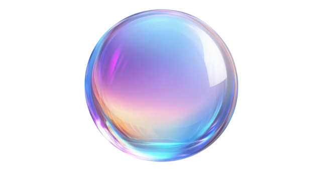 glass crystal ball isolate on transparent background